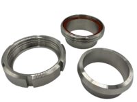 Edelstahl Kegelstutzen, Gewindestutzen, Nutmutter Set